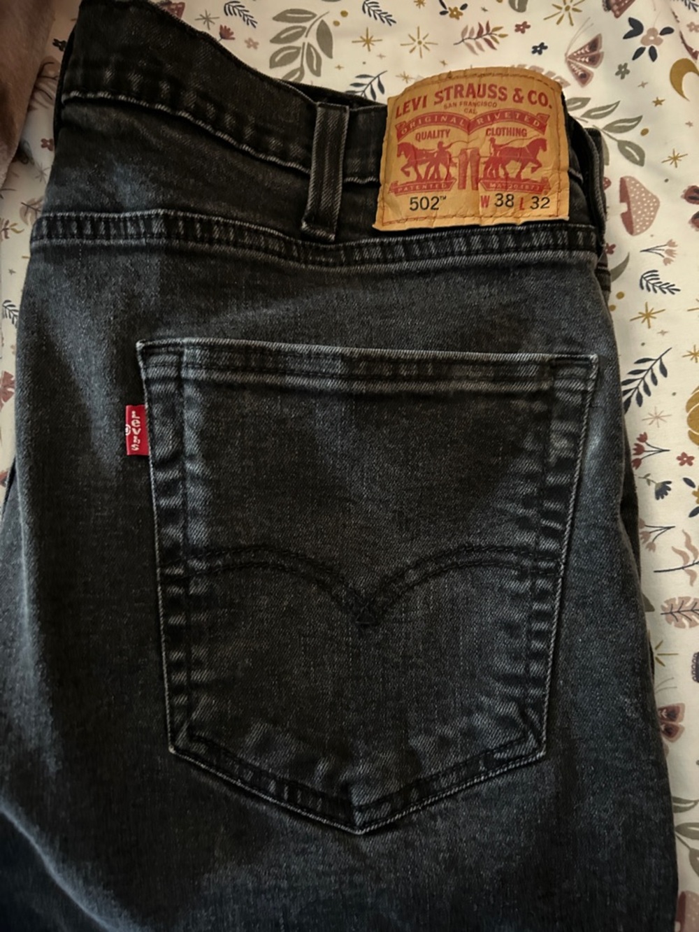Levi's Slim Straight Men's Jeans - Charcoal Black Wash size38-32